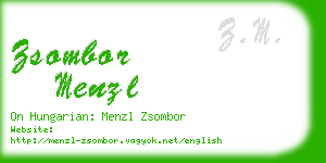 zsombor menzl business card